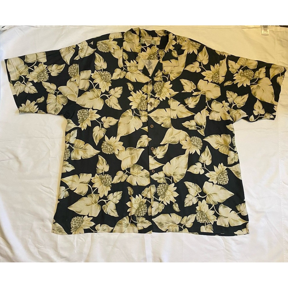 Tommy Bahama Men's Hawaiian Shirt XXL 100% Silk RN86549